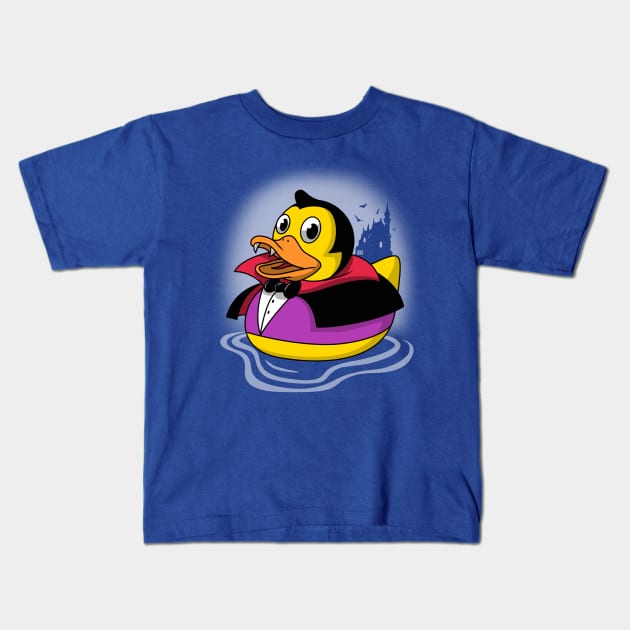 Rubber Duckula Kids T-Shirt by Vincent Trinidad Art